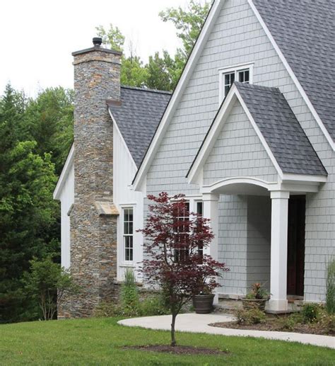 grey metal roof house|grey houses with black shutters.